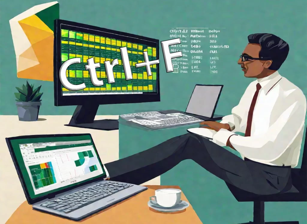 کاربرد و عملکرد کلیدهای میانبر Ctrl+F در نرم‌افزار اکسل