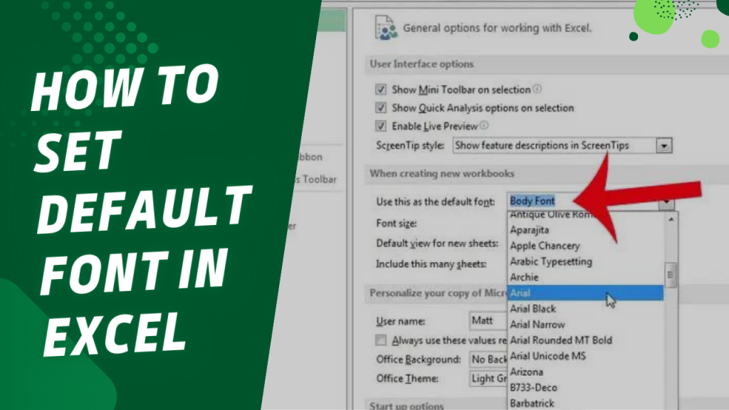 معرفی و کاربرد گزینه فونت Font در Microsoft Excel ۲۰۱۹