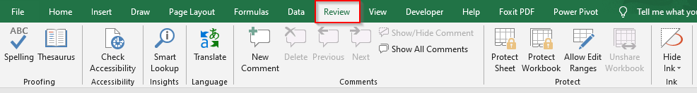 Review Tab