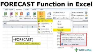 FORECAST Function in Excel